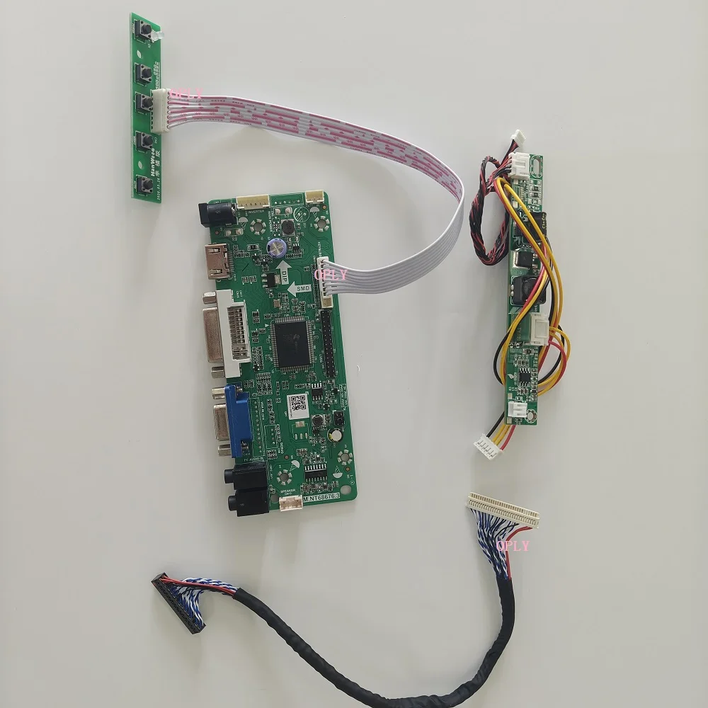 

Kit for HM236WU1-300/400/100/200/110/310 1920x1080 Audio HDMI+DVI+VGA LCD LVDS Display Controller Board Panel 30pin M.NT68676