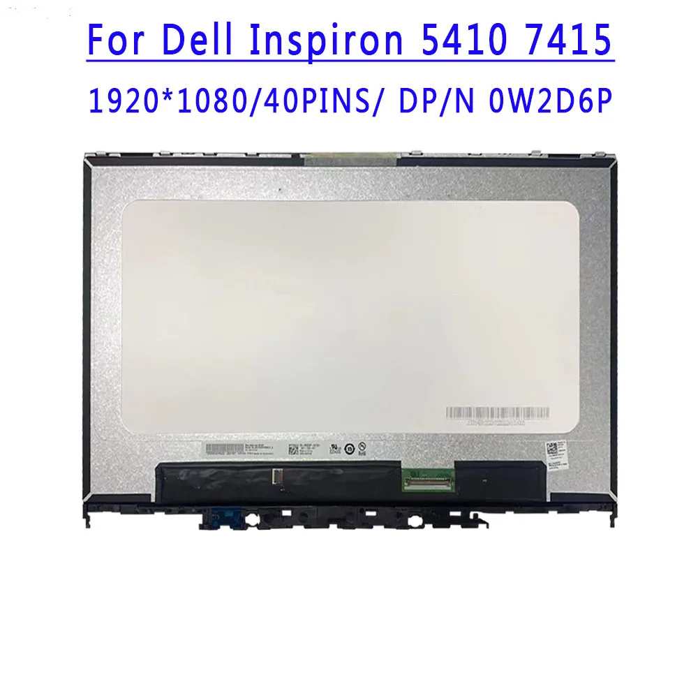 DP/N 0W2D6P 06HXWT 14.0 inch FHD EDP Touch Assembly For Dell Inspiron 5410 7415 2-IN-1 P147G P147G001 P147G002 Laptop Assembly