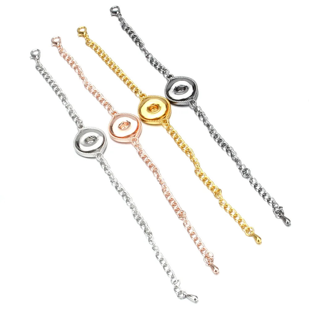 New Snap Jewelry Snap Button Bracelet Bangle for Women Fit 18mm Snap Button Charms Interchangeable DIY Bracelet