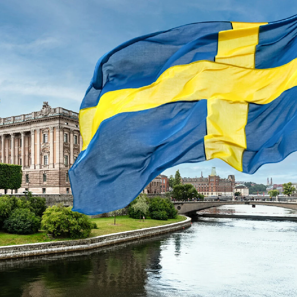 90x150cm Swedish Flag Hanging Polyester standard Flag for Indoor Outdoor Decorative