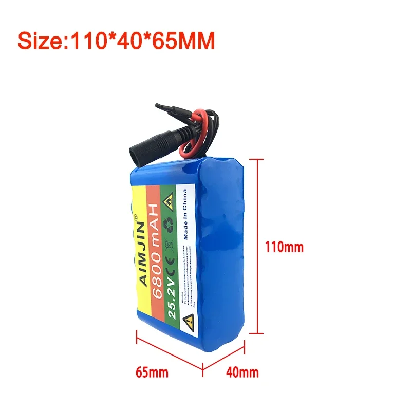 25.2V 6800mAh  Rechargeable Lithium Battery Pack 6S2P , Suitable for Power Supply of Electric Toys, Electronic Products etc