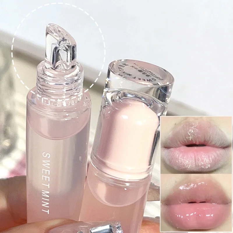 Plumping Liquid Lip Balm Long Lasting Moisturizing Colorless Hydrating Lip Gloss Water Light Mirrored Korean Make-up Lips Care