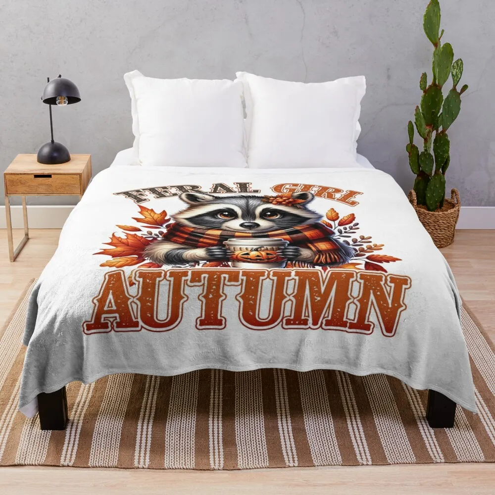 Feral Girl Autumn Collection Throw Blanket Fashion Sofas Warm Blankets