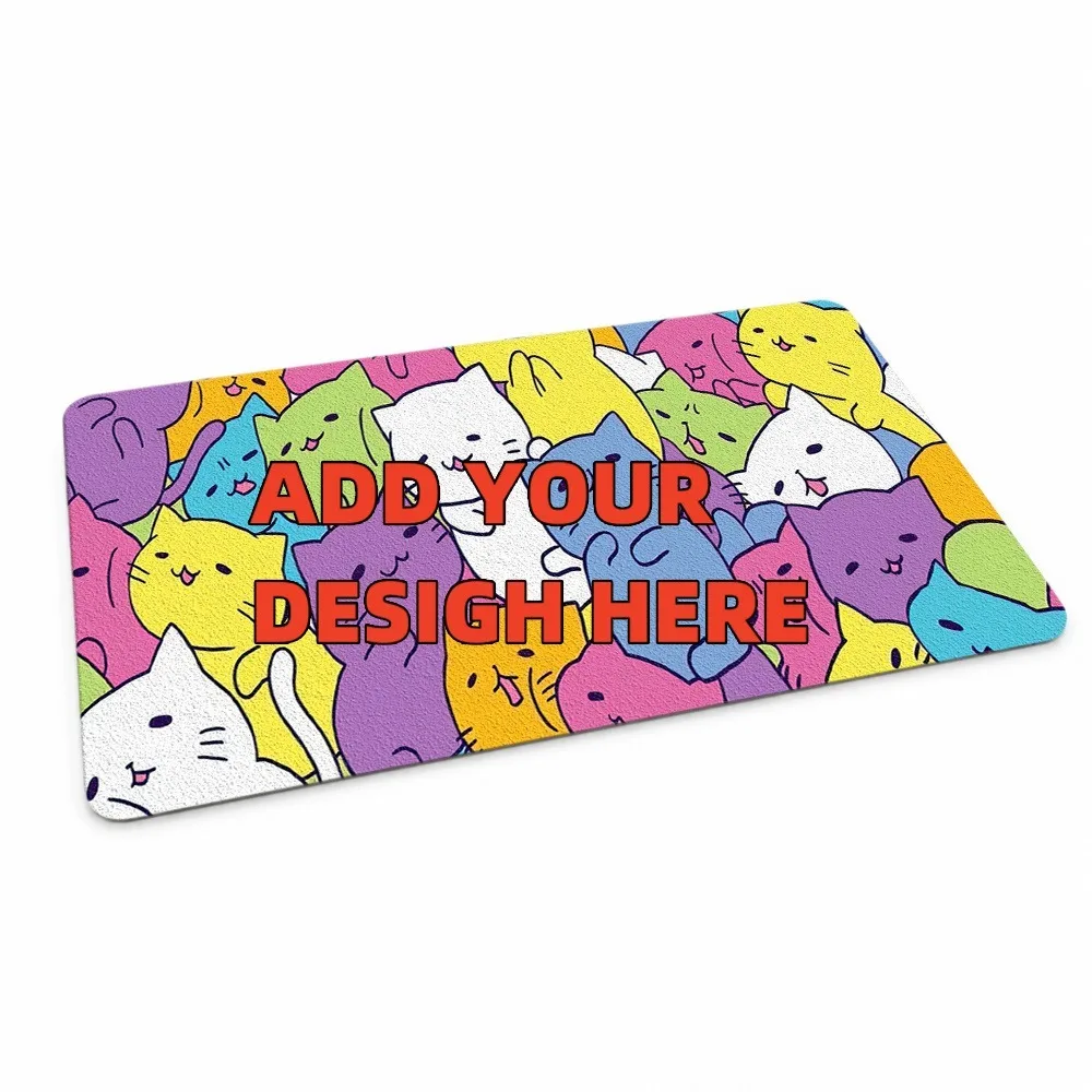 [2D Flat] 1pc Personalized Custom Kawaii Cat Desk Mat Custom Design Multi Sizes Colorful Desktop Accessory Gift