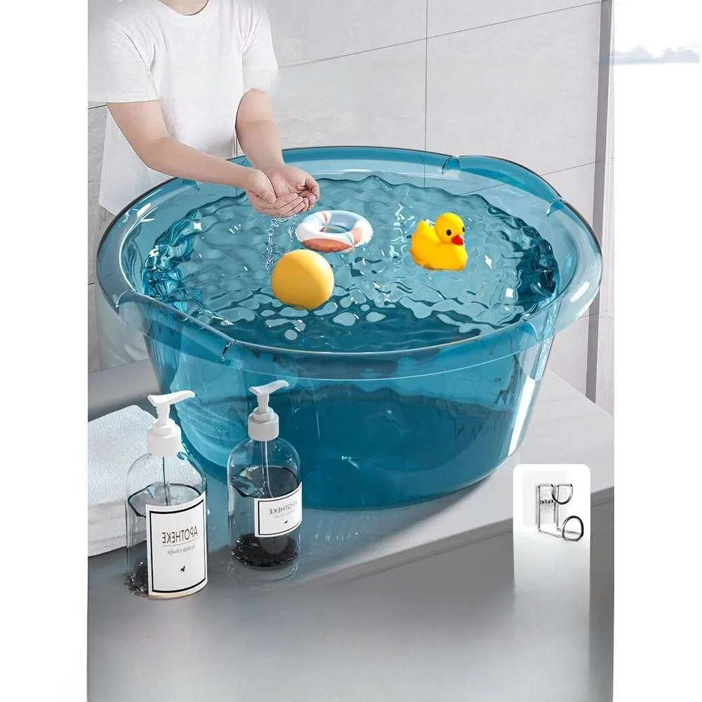 

Extra Large Plastic Bath Tub Thickened Deepened Baby Infant Bath Basin Foot Washing Laundry Basin Family Home Use Tool