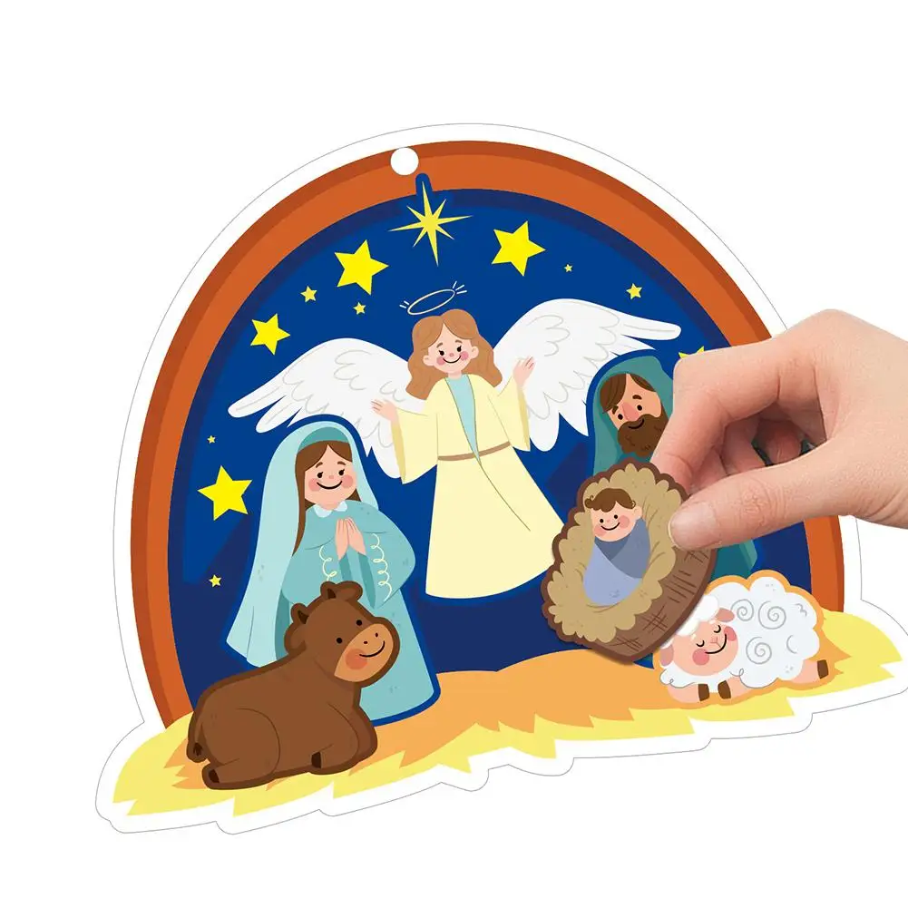 

NEW Cartoon Christmas Card Stickers Christmas Crafts Hanging Favors Ornaments Party DIY Pendant Tags Gift Christmas Xmas Y7F5