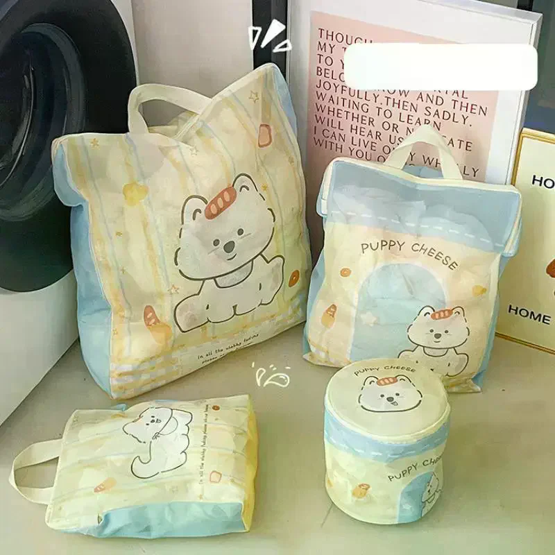 Dog Shape Laundry Bag Clothes Washing Protection Mesh Bag Machine Wash Anti-Deformation Laundry Net Thickened Wear-Resistant Lar