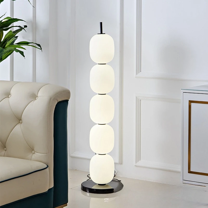 

Nordic designer medieval lamp Xiaohongshu same glass vertical floor lamp living room decoration gourd floor lamp
