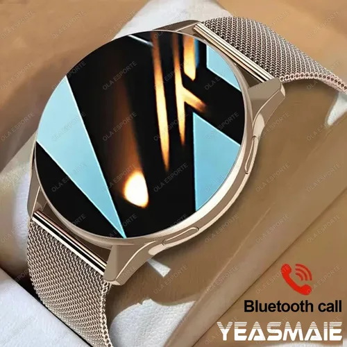 Reloj inteligente 2025 llamadas Bluetooth reloj inteligente resistente al agua hombres relojes mujeres deporte Fitness pulsera reloj personalizado cara impermeable nuevo