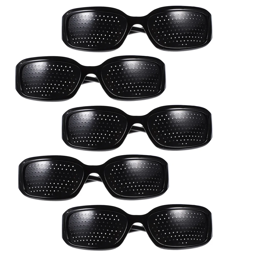 

5Pcs Portable Sport Pinhole Eyewear Full-Hole Glasses Eye Care Sunglasses Outdoor Anti-Fatigue Vision Correction