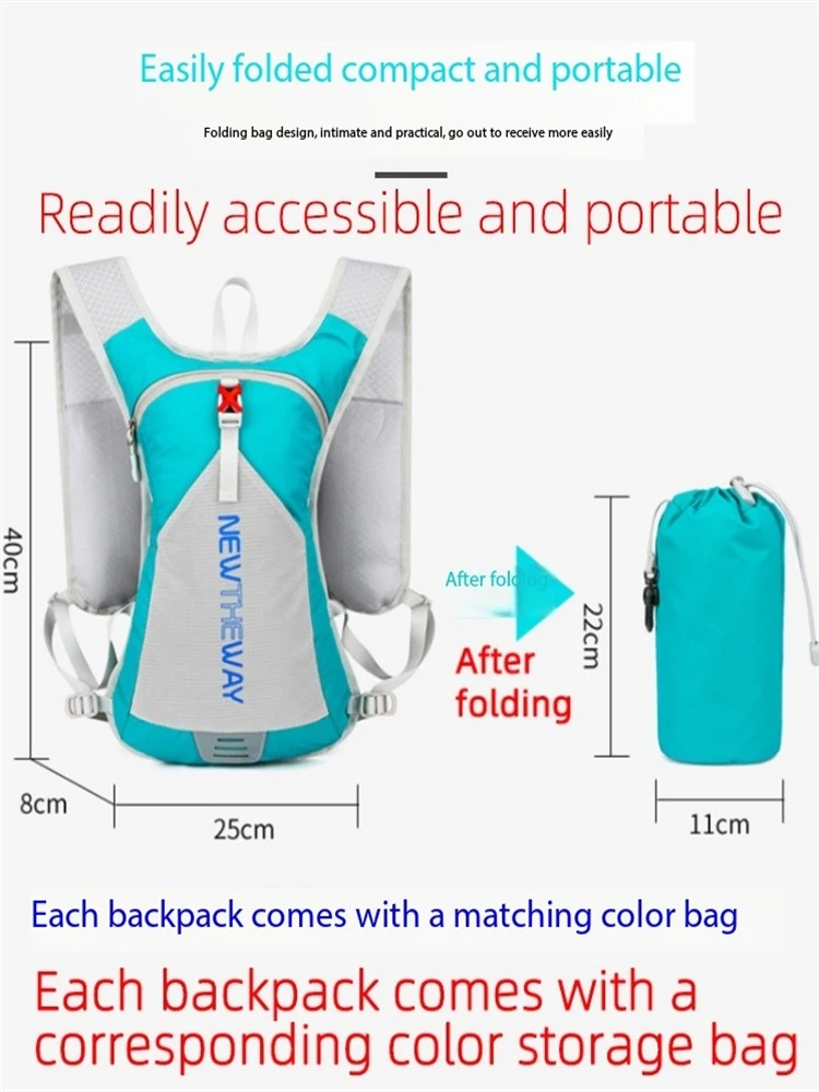 Outdoor Sports, Cycling, Backpacking, Traveling, Funning, Hiking, Folding Storage, Water Bag, Backpack, Portable Fishing Gear