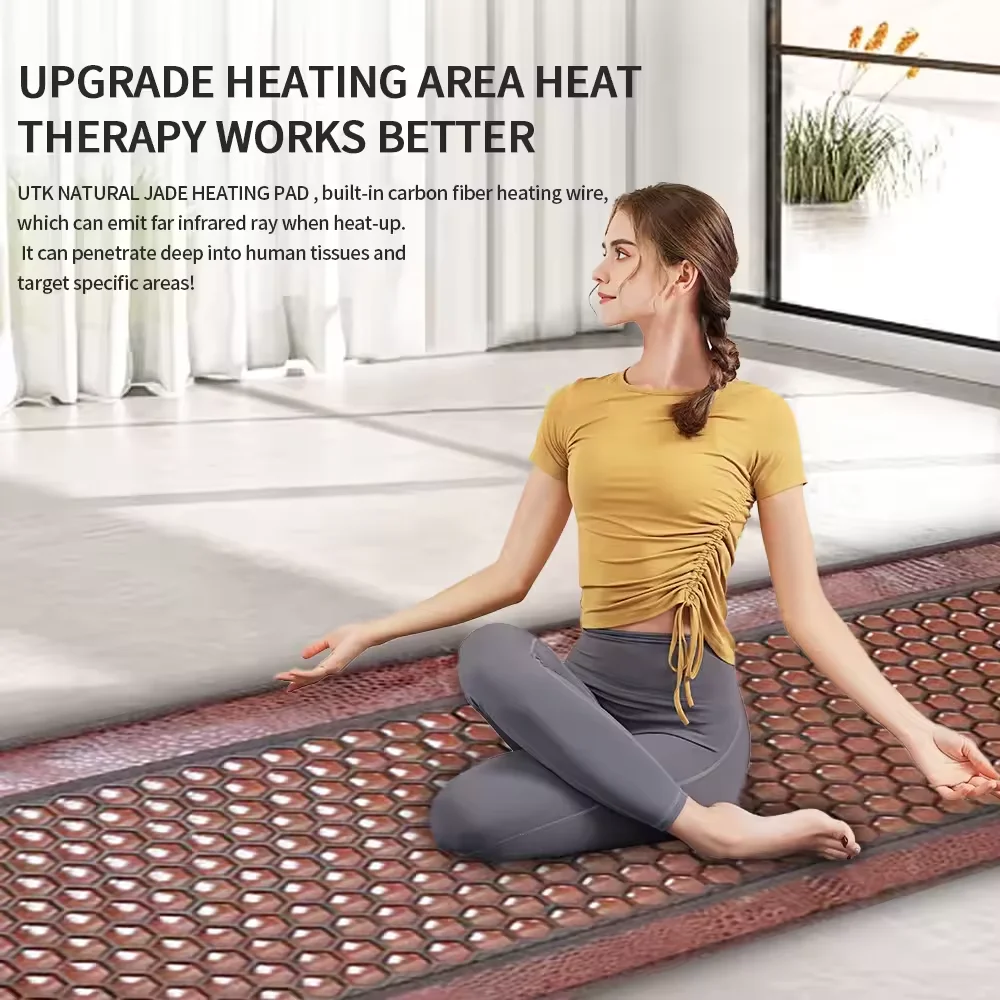 Electric Heating Jade And Germanium Professional Massage Mattress Back Heating Mat Infrared Heating To Relieve Muscle Pain