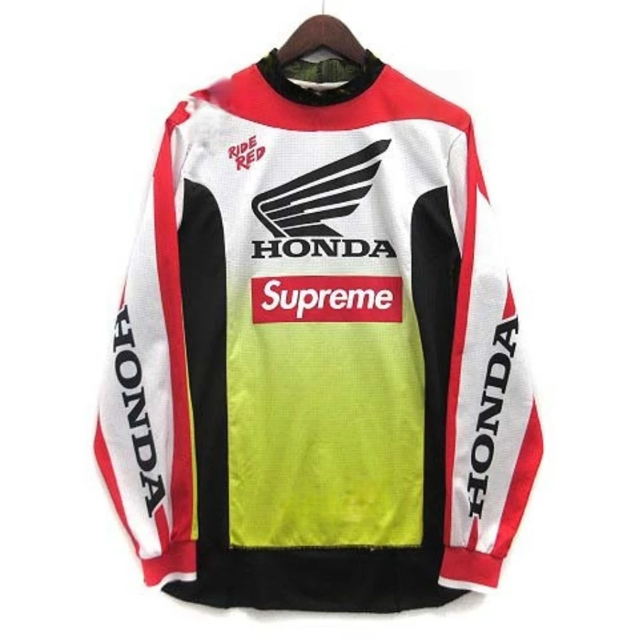 

Honda Racing Team Retro Hip Hop Casual Long Sleeve T-shirt Fashionable and Comfortable Sportswear Motorcycle Enthusiast Top.