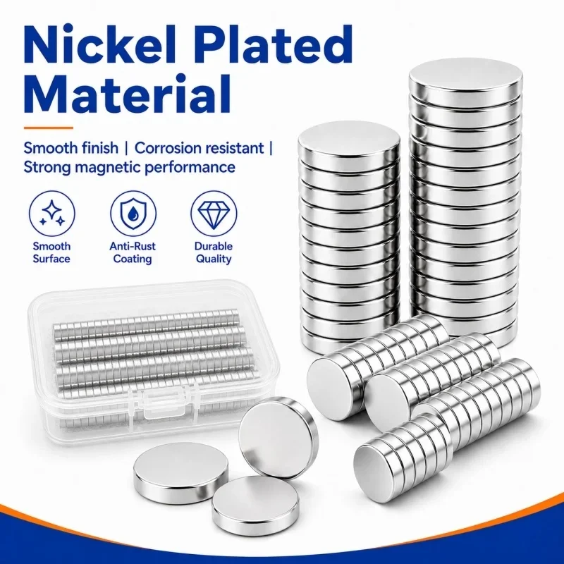 120/150pcs 3D Printing Magnets Set, 4 Sizes Powerful Neodymium Magnet, Tools Kit Multi-Use for Fridge Storage DIY JJ3323