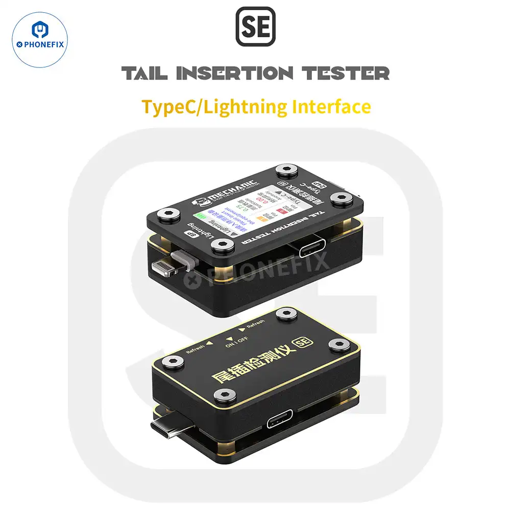Mechanic T-824 T824 SE Phone Tablet Tail Insertion Detector Digital Display Current Power Check Independent Pin No Disassembly