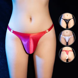 Men glossy thong pants T-Back Men's Sexy Panties Glossy Men's Underwear U Convex Elastic T-Shaped Panties Single Ding Underwear