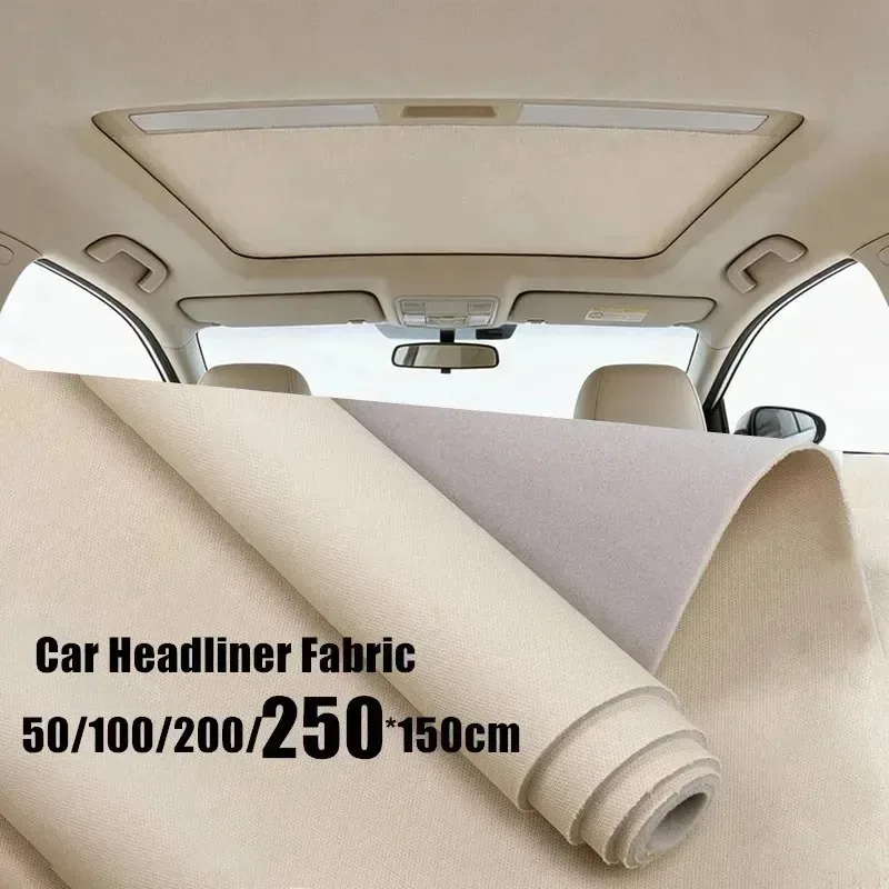 Car Ceiling Fabric Sponge Quilted DIY Material Headliner Upholstery Headliner Roof Fabric for Car Interior Repair Replacement