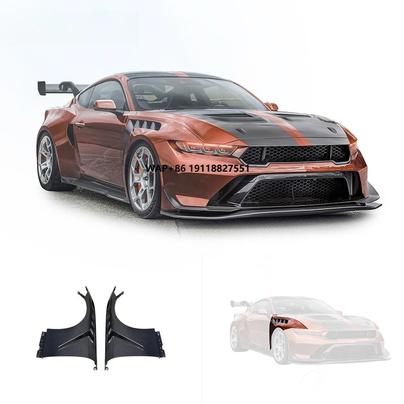 

2024 Mustang GTD Carbon Fiber Front Fender Bumper Exterior Modification Kit with Decorative Parts for Vehicle Upgrade