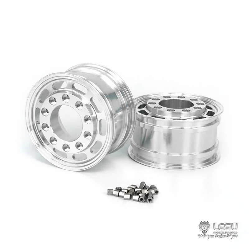 

LESU 1/14 Truck Wide Front Wheel Hub For RC Tractor Truck Flange Axle Dumper Tamiyaya Model Car Metal Accessories TH05119