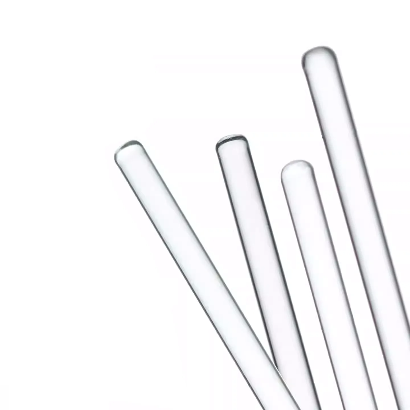 Quartz glass stirring rod, laboratory high-temperature resistant glass rod, industrial diversion solid glass rod