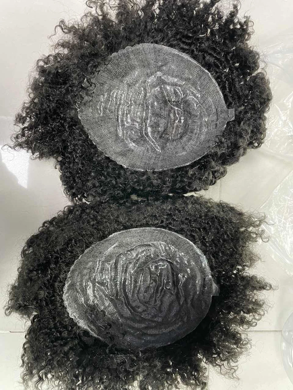 

Deep Wave Human Hair Wig for Men Thin Skin Male Toupee Human Hair Full PU 0.14cm Man's Wigs Capillary With Knots Natural Brown