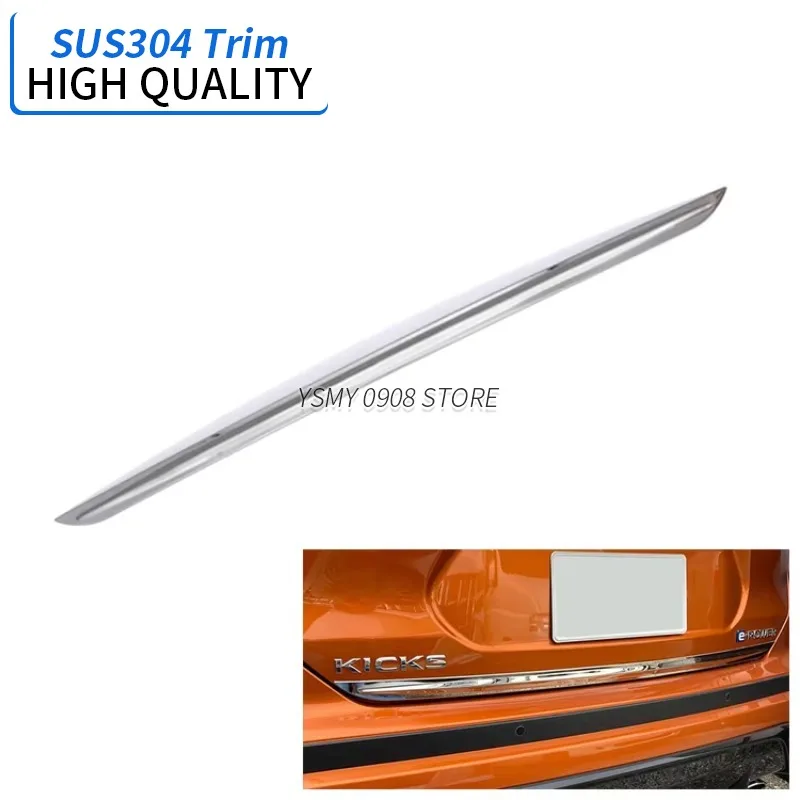 One Pieces Stainless Steel Car Rear Gate Chrome Trim For Nissan Kicks P15 2020