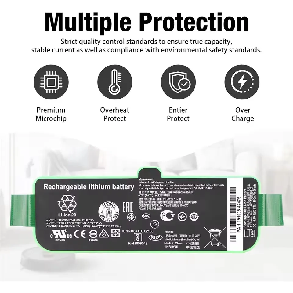 

Original 12800mAh Li-ion Battery for iRobot Roomba 680 Robots 500 600 700 800 900 Series 595 670 671 675 677 681 685 690 691 695