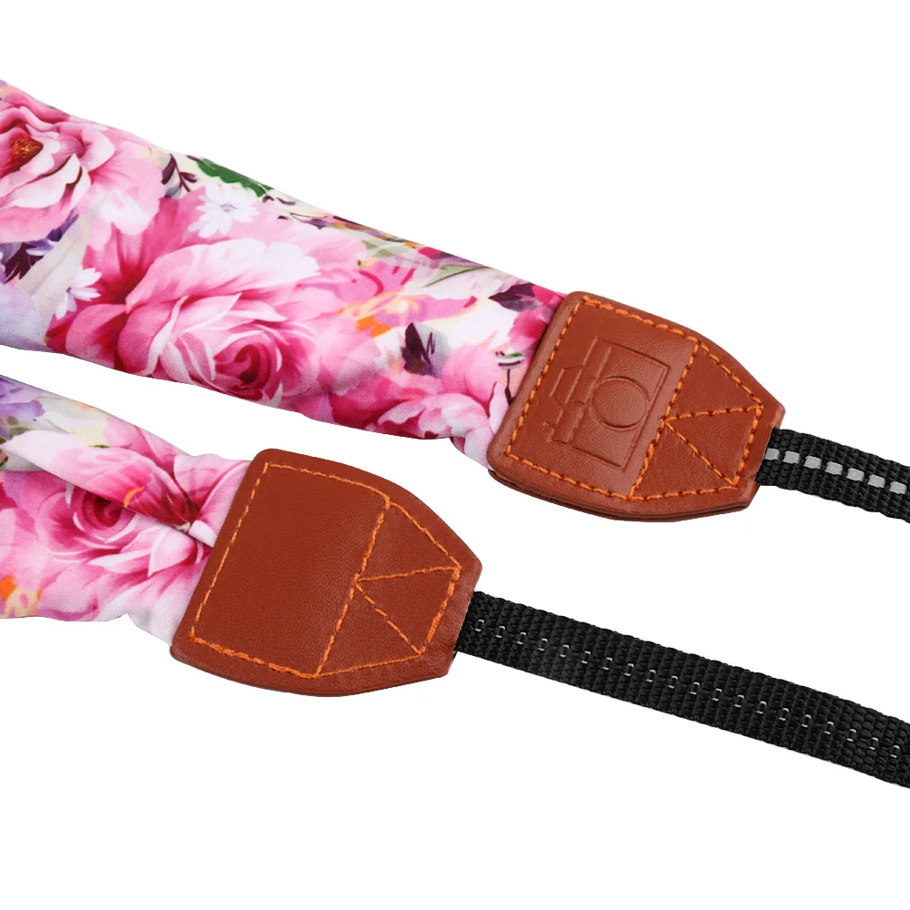 Универсальный регулируемый наплечный шейный ремень для цифровой зеркальной камеры тканевый цветочный шарф для CANON NIKON SONY Fujifilm Leica Pentax Olympus