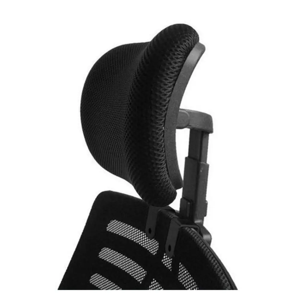 Mesh Fabric Computer Chair Headrest Sponge Black Office Chair Extender No-drill Installation Adjustable Office Chair Headrest
