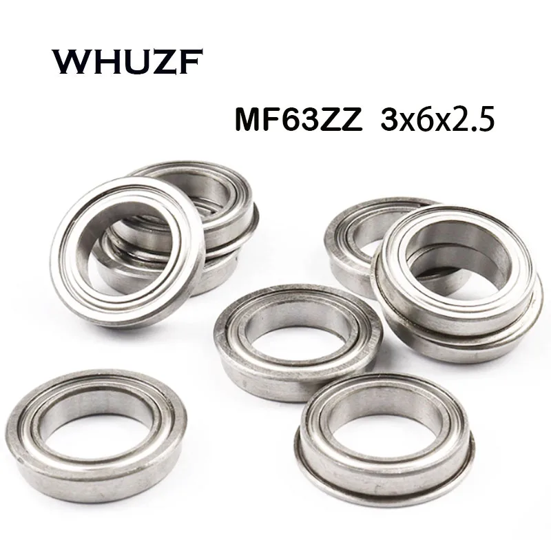 (10/20/50PCS/Lot) MF63ZZ MF63-2RS 3x6x2.5 mm ABEC-7 Flange Bearings Deep Groove Ball Bearing High Quality MF63Z MF63-RS bearing