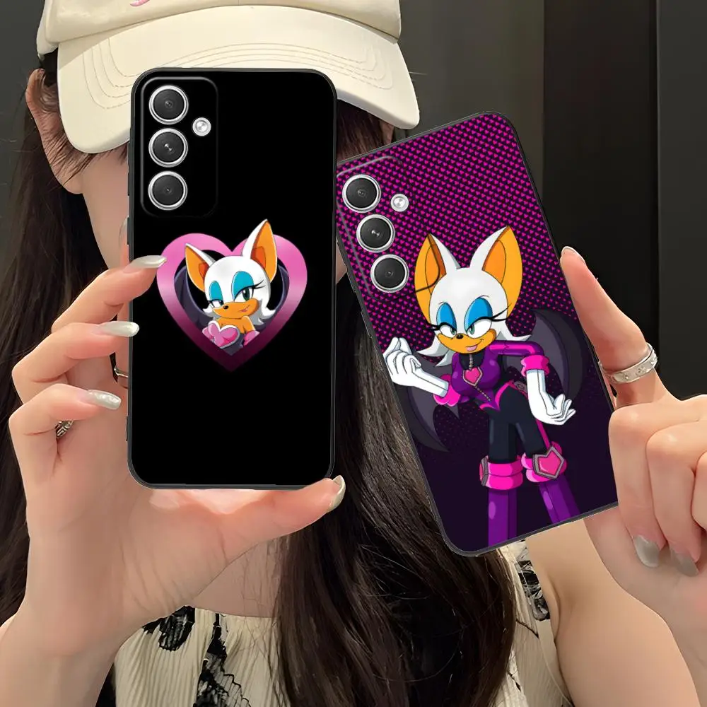 Anime Rouge Mobile Cell Phone Case for Samsung Galaxy S25 S24 S23 S22 S21 S20 Note20 Plus FE Ultra Colorful Cover Luxury Pretty