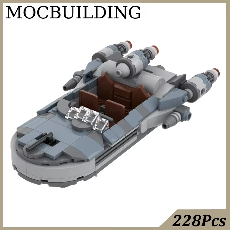 Speeder Movie Space Car Vehicle Star Airship Model MOC Building Block Bricks Toys Display Construction Birthday Gift