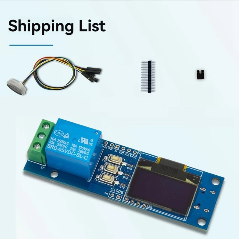 Módulo de relé de un solo canal con huella dactilar ZW101, pantalla OLED semiconductor capacitiva, soporte STM32, desarrollo secundario