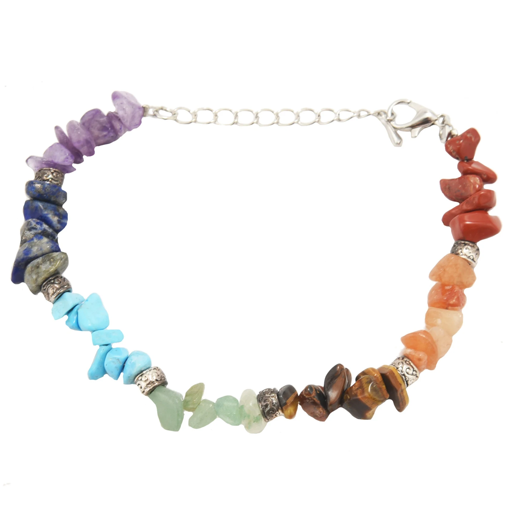 Reiki Natural Stone 7 Chakra Bracelets Healing Crystal Bracelet Chipped Gravel Beads Gifts for Women