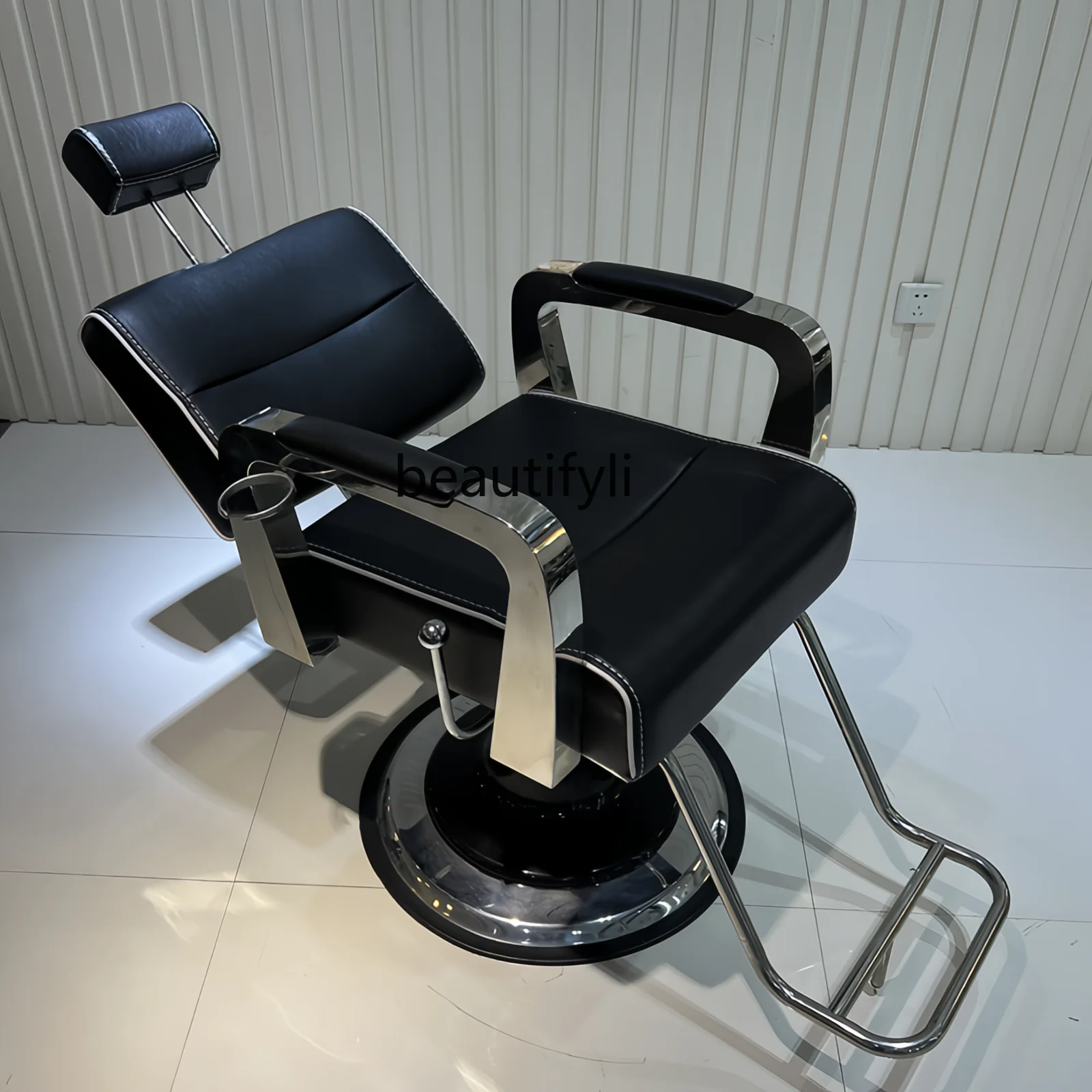 High-End Barber Shop Hair Cutting Chair for Hair Salon Beauty Salon Lifting Can Put down Barber Chair Hot Dyeing Chair