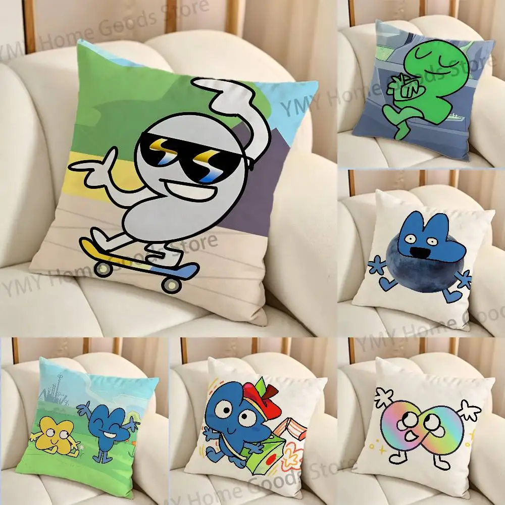 Cartoon One Two Three Four Number Print Throw Pillow Cover Square Cushion Case for Living Room Bedroom Decor