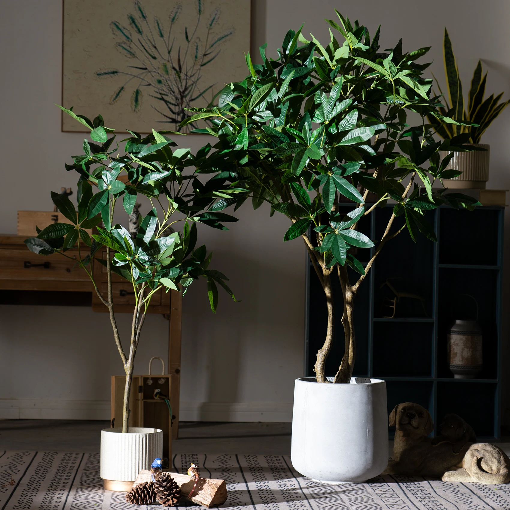 Fortune Tree Simulation Green Plant Pot Bionic Fake Tree Landscape Decoration Home Decor Artificial Plants Artificial Flowers