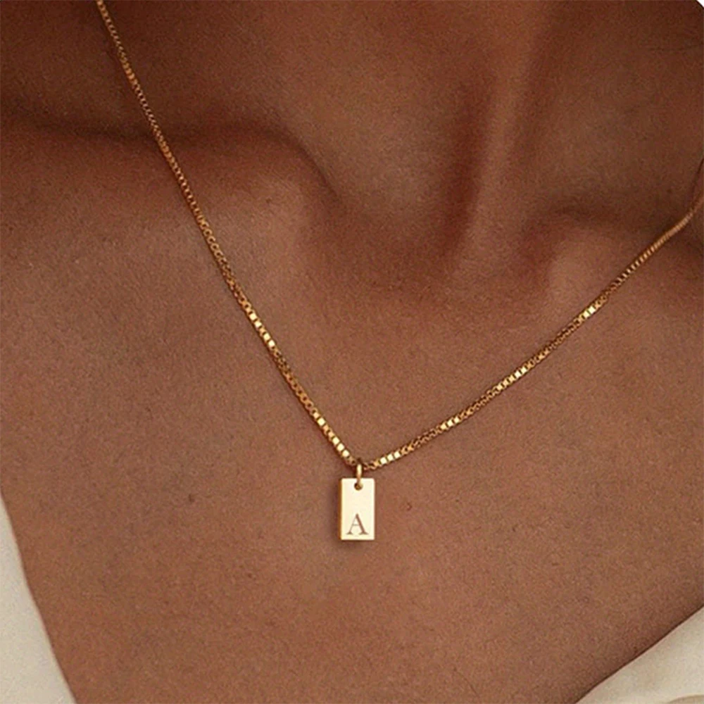 Initial Necklace women choker charm Necklace Chain letters necklace stainless steel jewelry women necklace for gifts for women