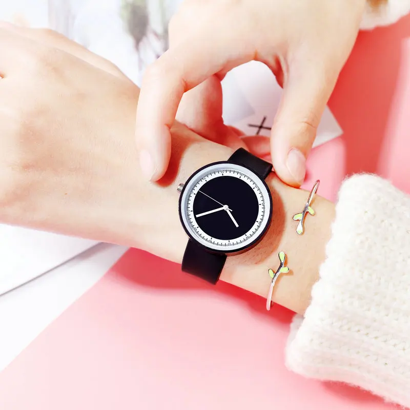 UTHAI CE53 Минималистичные женские часы, креативные мужские часы, модные повседневные часы для пар, модные женские часы