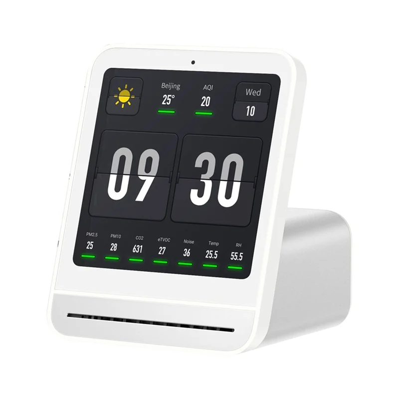 ABMF-Air Monitor 2 สมาร์ทหน้าแรกหน้าจอสัมผัสควบคุมอุณหภูมิความชื้นเซนเซอร์ CO 2 PM2.5 สําหรับ Mihome App