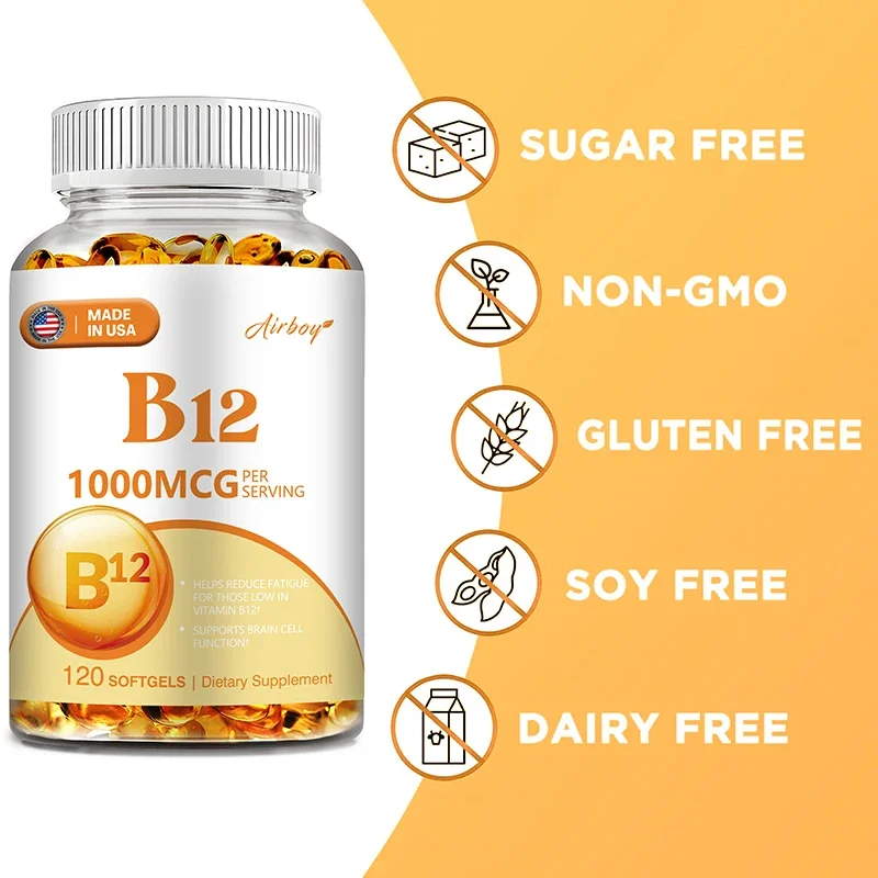 Vitamin B12 1000mcg - Supports Energy Metabolism, Mood and Nervous System Health