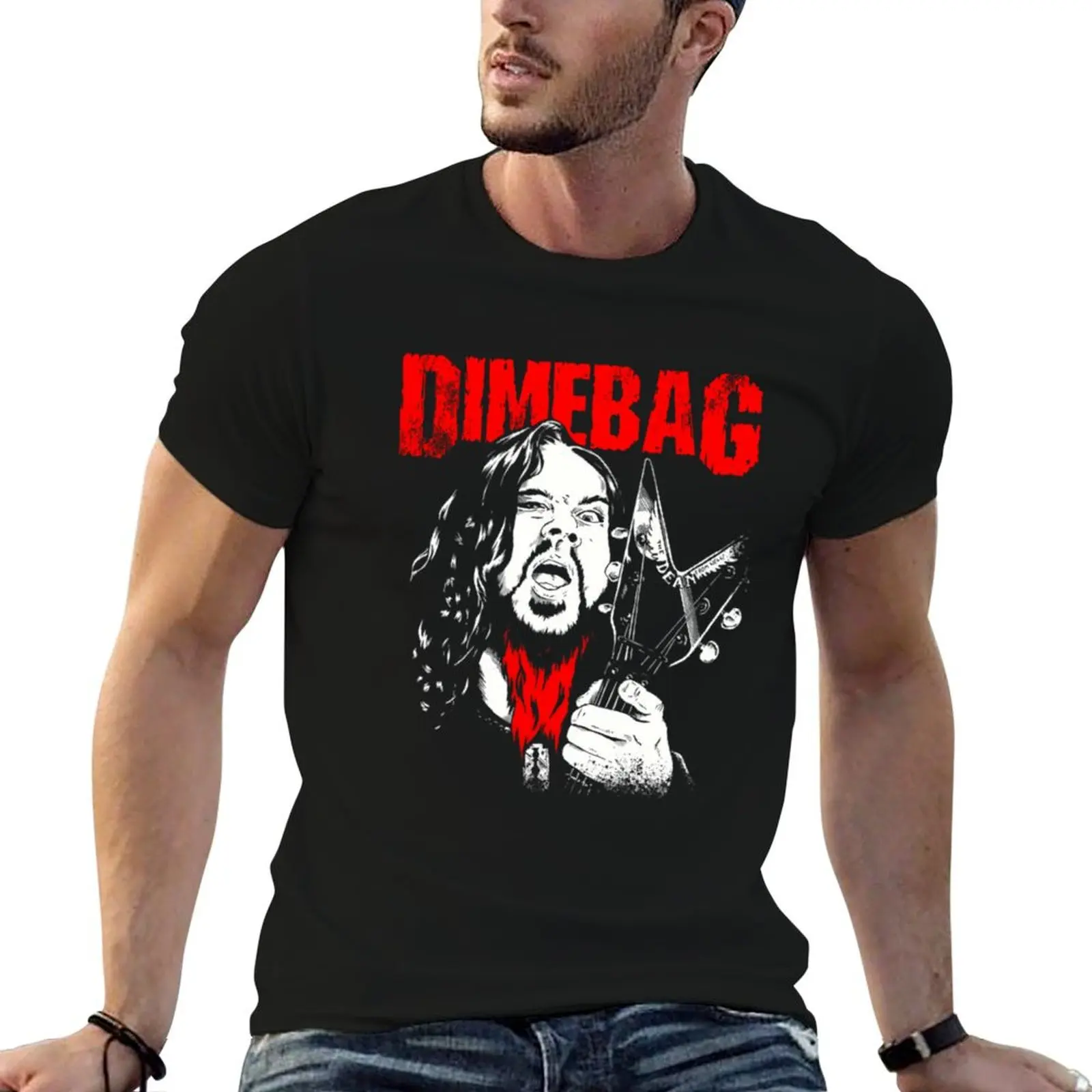 Dimebag Darrell T-Shirt Functional Casual Short Sleeve Tee