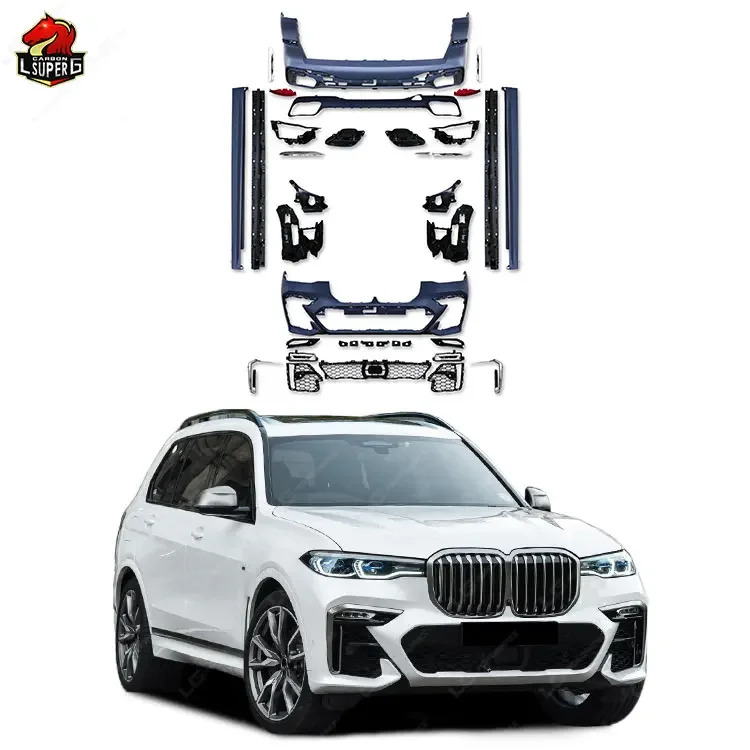 2018-2022 MT Style Body Kit For bmws X7 G07 Update to Bodykit With Front Rear Bumper Side Skirts Exhaust