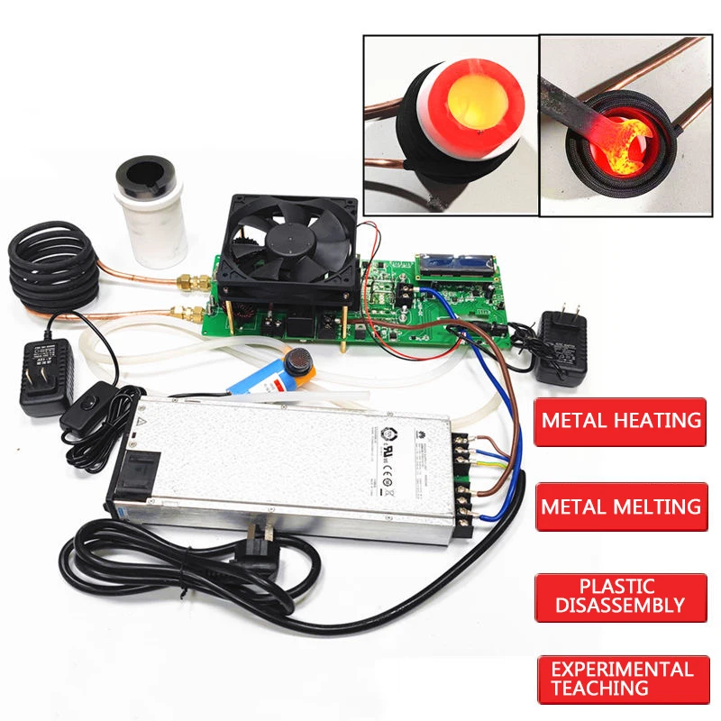 220 Volt Intelligent High Power High Frequency Induction Heating Machine Metal Heater Quenching Heating Smelting