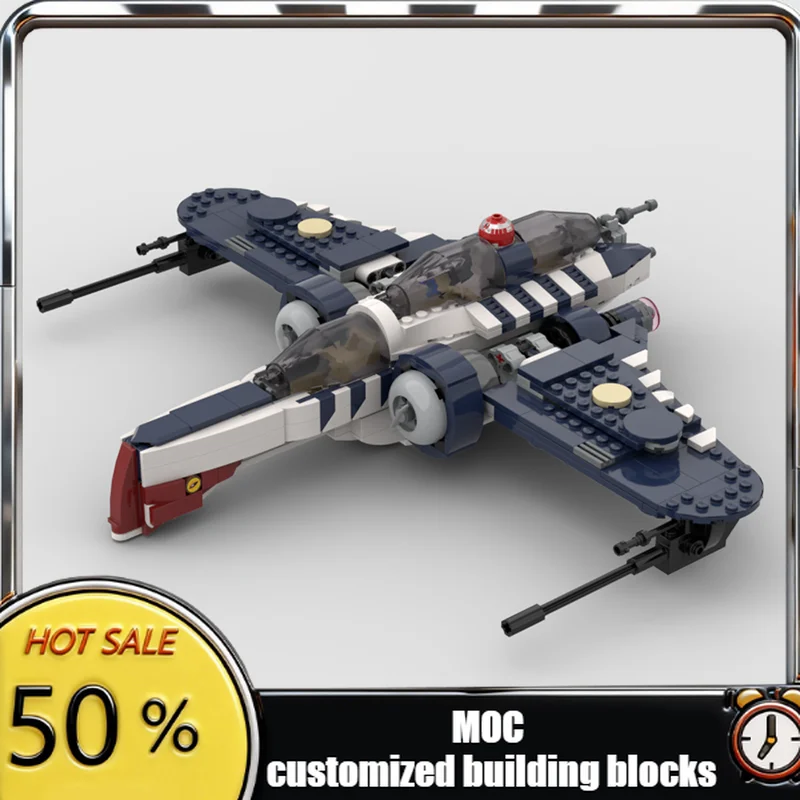 

NEW 666PCS star battle Movie Muunilinst ARC-170 space fighter model DIY creative ideas Child Toy Assembly Puzzle Gift MOC-75402