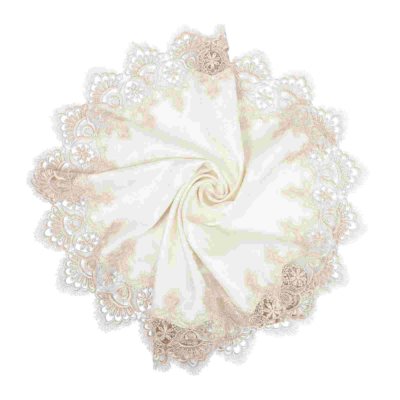 

Doilies Lamp Dust Cover Table Lampshade Round Clear Golden Lace Protective Travel