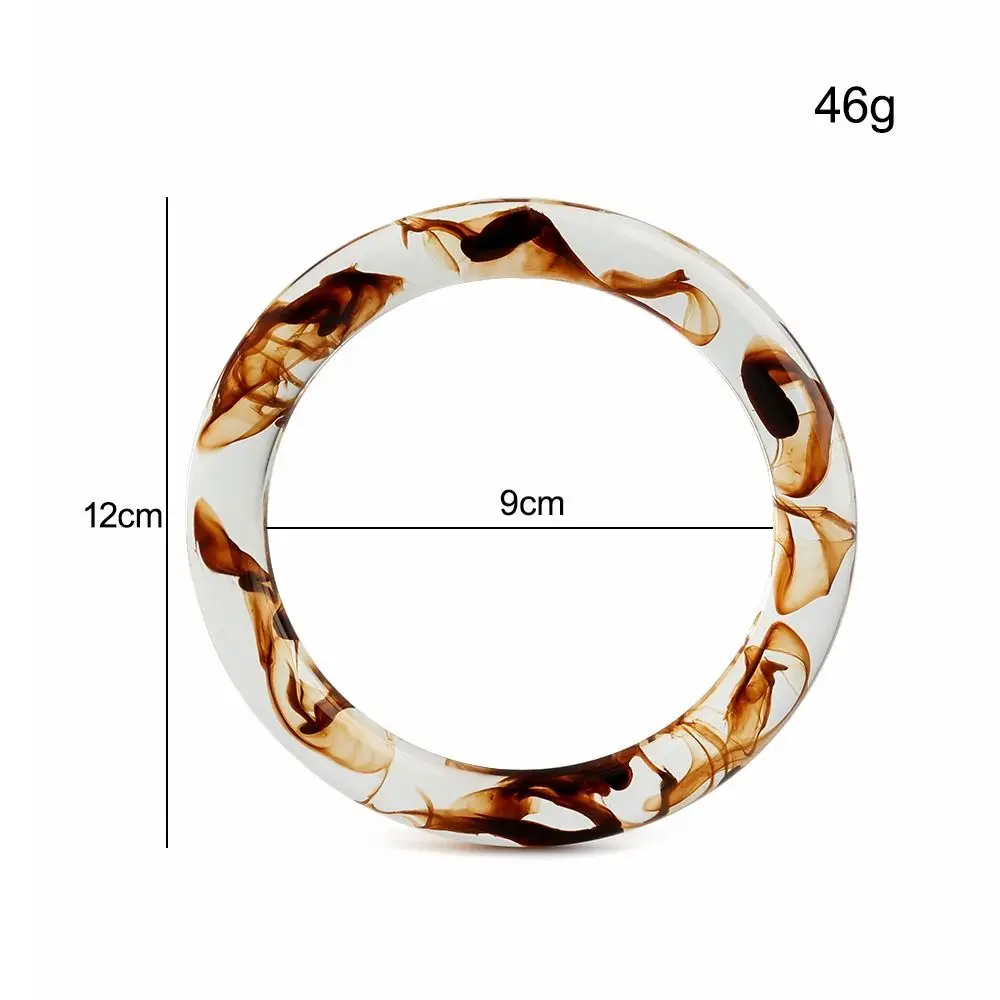 2PCS Amber Resin Resin Bag Handle D-Shape Translucent Handbag Handle Semi-circular Round Tortoiseshell Handbag Accessory