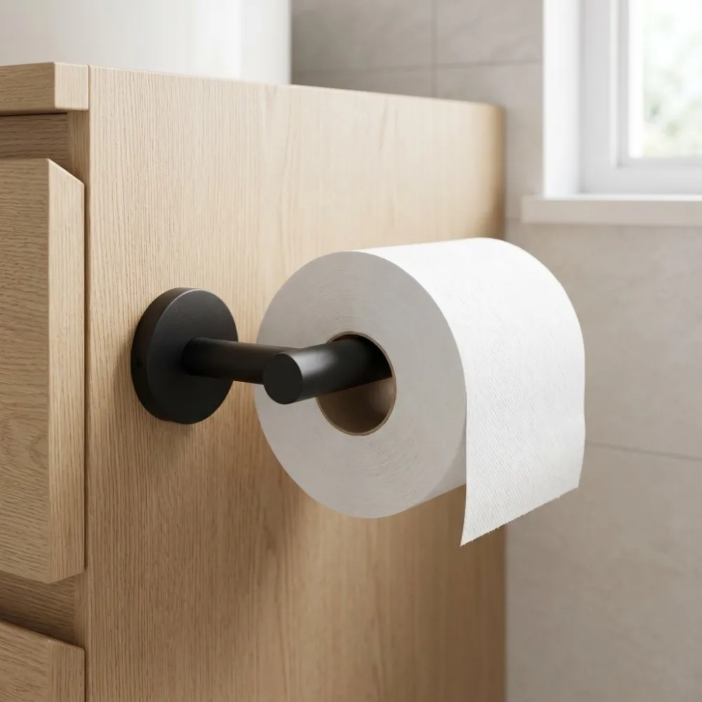

5 PCS Stainless Steel Bathroom Hardware Set Black Durable Bathroom Accessories Set Modern Wall Mounted Towel Rack Set