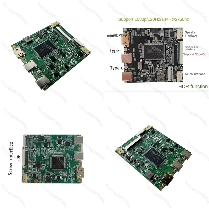 Compatible With Type C EDP Portable Monitor Driver Board HDR 1080P 120Hz 144Hz 2K 60Hz 5V-20V LCD Controller