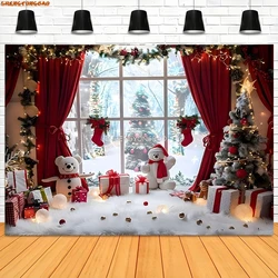Merry Christmas Day Gift Photography Backdrops Props Indoor Decoration Winter Wonderful Xmas Eve New Year Background RD-11